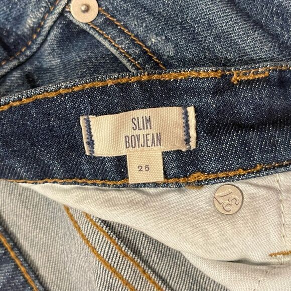 Madewell Distressed Slim BoyJean Size 25 Medium Wash - Picture 5 of 5